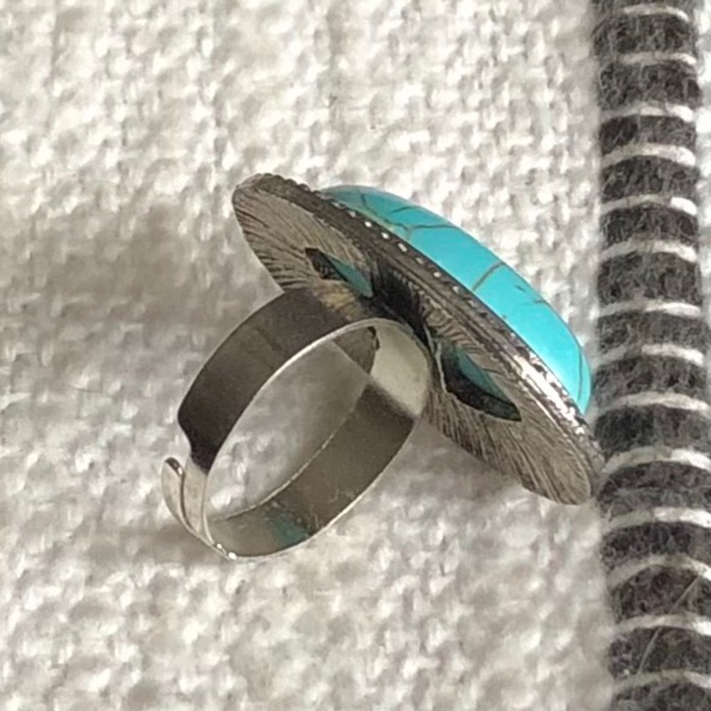 Adjustable Turquoise Ring - image 2